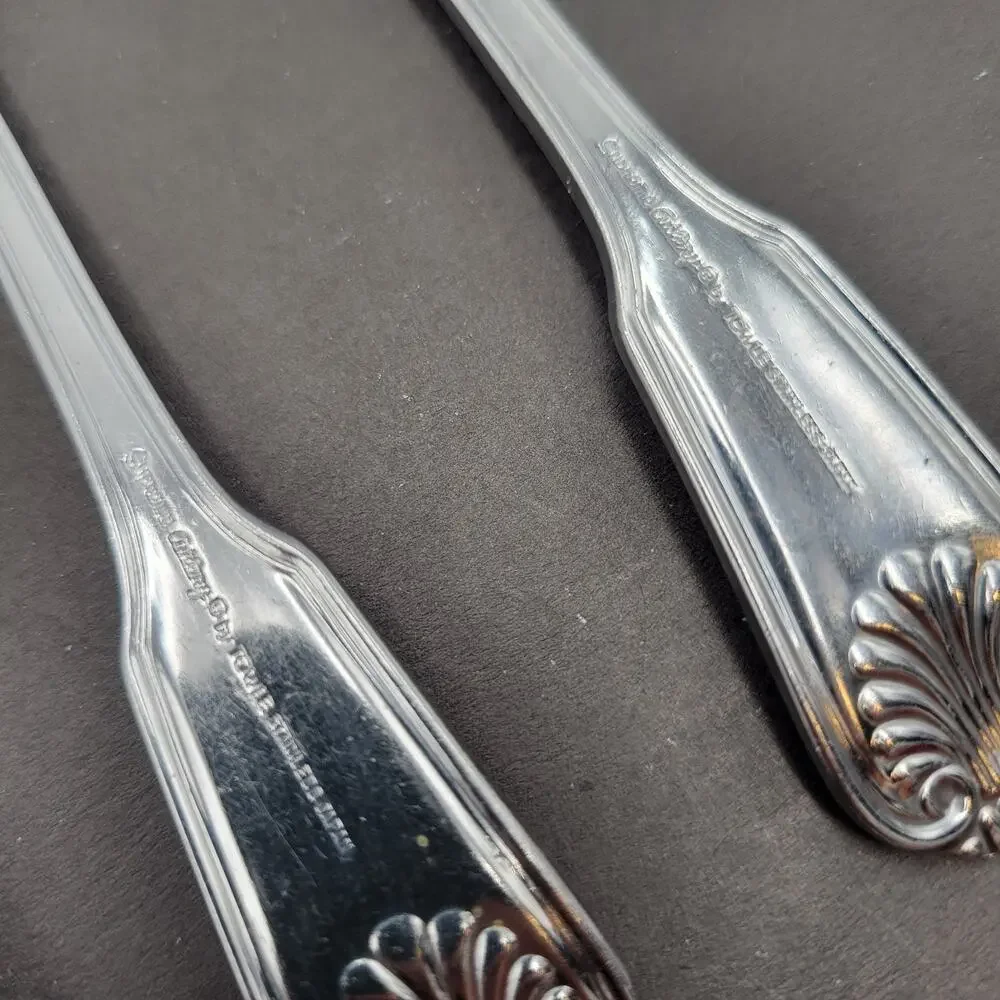 Towle London Shell Tablespoon JAPAN Stainless Flatware Set Of 4 Vtg